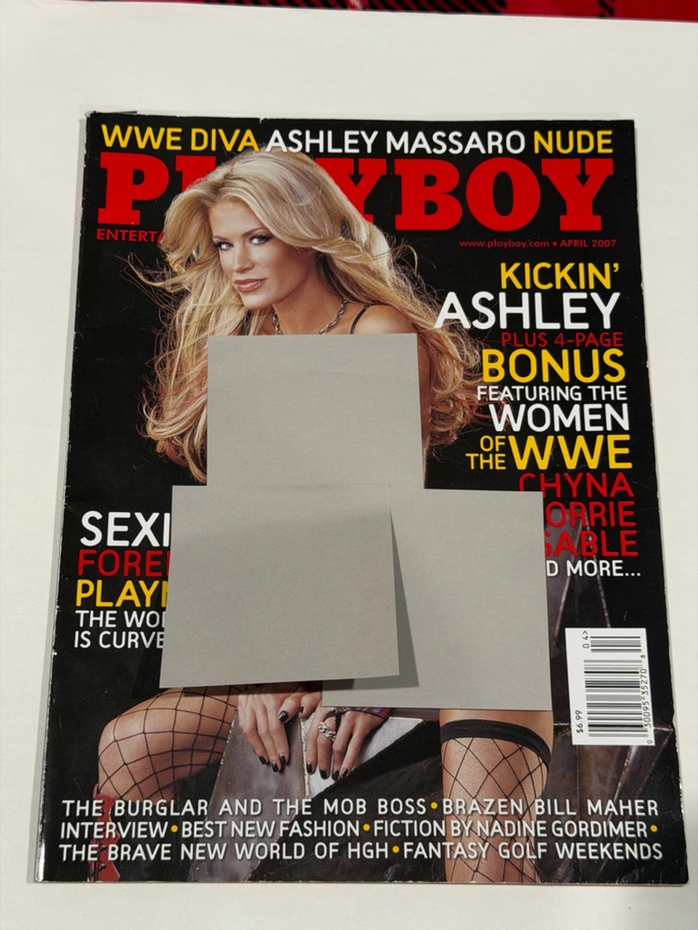 Playboy Magazine April 2007 Cover - Black & Red